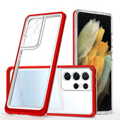 Pokrowiec Clear 3w1 czerwony do Samsung Galaxy S21 Ultra 5G