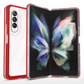 Pokrowiec Clear 3w1 czerwony do Samsung Galaxy Z Fold 4