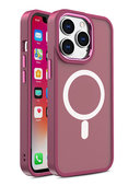 Pokrowiec Color Matte Case MagSafe burgundowy do Apple iPhone 15 Pro