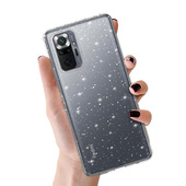 etui prze�roczyste Pokrowiec Crystal Glitter Case srebrny do Xiaomi Redmi Note 10 Pro Max