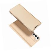 Etui zamykane z klapk� i magnesem Dux Ducis Skin Pro z�oty do Samsung Galaxy S22