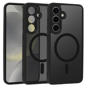 Pokrowiec etui Matte Mag Cover MagSafe czarny do Samsung Galaxy S24