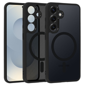 Pokrowiec etui Matte Mag Cover MagSafe czarny do Samsung Galaxy S25