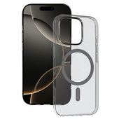 Pokrowiec etui Transparent Slim Magsafe Case grafitowy do Apple iPhone 16