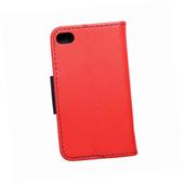 Etui zamykane z klapk� i magnesem Fancy Book czerwono-granatowy do Apple iPhone 4s