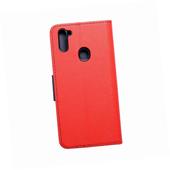 Etui zamykane z klapk� i magnesem Fancy Book czerwono-granatowy do Samsung Galaxy M11