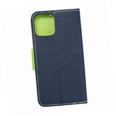 Etui zamykane z klapk� i magnesem Fancy Book granatowo-limonkowy do Apple iPhone 12 Pro