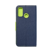 etui z podstawk� Pokrowiec Fancy Book granatowo-limonkowy do Huawei p Smart 2021