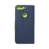 Pokrowiec Fancy Book granatowo-limonkowy do Huawei Y7 Prime (2018)