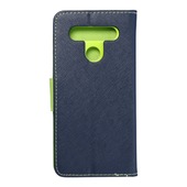 Pokrowiec Fancy Book granatowo-limonkowy do LG K51S