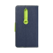 Pokrowiec Fancy Book granatowo-limonkowy do Nokia 6 (2018)