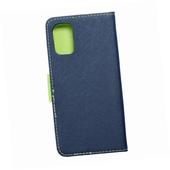 Etui zamykane z klapk� i magnesem Fancy Book granatowo-limonkowy do Samsung A02S