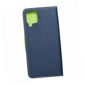 Etui zamykane z klapk� i magnesem Fancy Book granatowo-limonkowy do Samsung Galaxy A12
