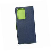 Etui zamykane z klapk� i magnesem Fancy Book granatowo-limonkowy do Samsung galaxy S20 Ultra