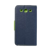 Pokrowiec Fancy Book granatowo-limonkowy do Samsung Galaxy S3 (i9300)