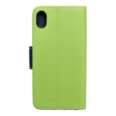 Pokrowiec Fancy Book limonkowo-granatowy do Apple iPhone XR