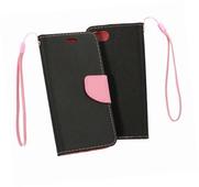 Etui zamykane z klapk� i magnesem Fancy Case czarno-r�owy do Apple iPhone 14