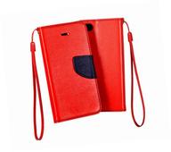 Pokrowiec Etui zamykane z klapk i magnesem Fancy Case czerwono-granatowy do Samsung Galaxy S9