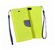 Etui zamykane z klapk� i magnesem Fancy Case limonkowo-granatowy do Samsung Galaxy A6 Plus (2018)