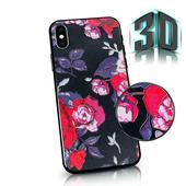 etui ze wzorem Pokrowiec Flowers 3D Case czarny do Samsung Galaxy M21