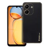 etui matowe Pokrowiec Forcell Leather Case czarny do Xiaomi POCO C65