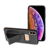 Pokrowiec Forcell Leather Case Kickstand czarny do Apple iPhone XR