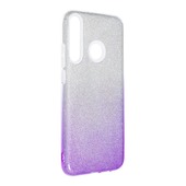 etui brokatowe Pokrowiec Forcell Shining Ombre fioletowy do Huawei P40 Lite E
