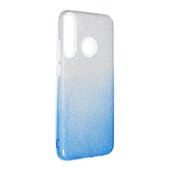 etui brokatowe Pokrowiec Forcell Shining Ombre niebieski do Huawei P40 Lite E