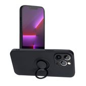 etui  z ringiem Pokrowiec Forcell Silicone Ring czarny do Apple iPhone 13 Pro