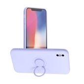 Pokrowiec Pokrowiec Forcell Silicone Ring fioletowy do Apple iPhone X
