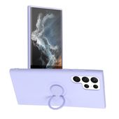 etui uchwyt na palec Pokrowiec Forcell Silicone Ring fioletowy do Samsung Galaxy S22 Ultra