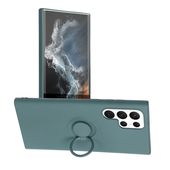 etui uchwyt na palec Pokrowiec Forcell Silicone Ring zielony do Samsung Galaxy S22 Ultra