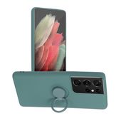 Pokrowiec Forcell Silicone Ring zielony do Samsung s21 Ultra