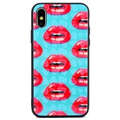 Pokrowiec Hearts Glass wz�r 3 usta do Apple iPhone 7