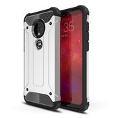 Pokrowiec Hybrid Armor pancerny srebrny do Motorola Moto G7 Plus