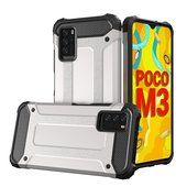 Pokrowiec Hybrid Armor pancerny srebrny do Xiaomi POCO M3