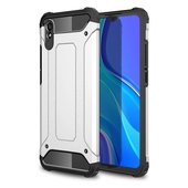 Pokrowiec Hybrid Armor pancerny srebrny do Xiaomi Redmi 9A