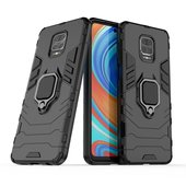 Pokrowiec hybrydowy Ring Armor pancerny czarny do Xiaomi Redmi Note 9 Pro