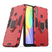 etui uchwyt na palec Pokrowiec hybrydowy Ring Armor pancerny czerwony do Huawei Y6P