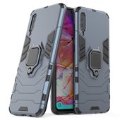 etui uchwyt na palec Pokrowiec hybrydowy Ring Armor pancerny niebieski do Samsung Galaxy A70