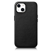 Pokrowiec iCarer Case Leather MagSafe czarny do Apple iPhone 14