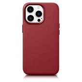 Pokrowiec Pokrowiec iCarer Case Leather MagSafe czerwony do Apple iPhone 14 Pro