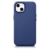 Pokrowiec Pokrowiec iCarer Case Leather MagSafe niebieski do Apple iPhone 14
