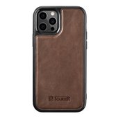 etui sk�rzane Pokrowiec iCarer Leather Oil Wax br�zowy do Apple iPhone 12 Pro Max