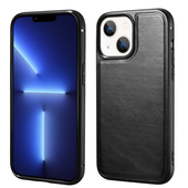 Pokrowiec iCarer Leather Oil Wax czarny do Apple iPhone 13