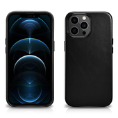 Pokrowiec iCarer Leather Oil Wax czarny do Apple iPhone 13 Pro