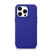 Pokrowiec iCarer Litchi Premium Leather Case ciemnoniebieski do Apple iPhone 14 Pro