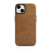 Pokrowiec iCarer Oil Wax Premium Leather Case br�zowy do Apple iPhone 14 Plus