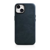 Pokrowiec iCarer Oil Wax Premium Leather Case ciemnoniebieski do Apple iPhone 14