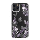Pokrowiec Kingxbar Butterfly Series z kryszta�ami Swarovskiego fioletowy do Apple iPhone 12